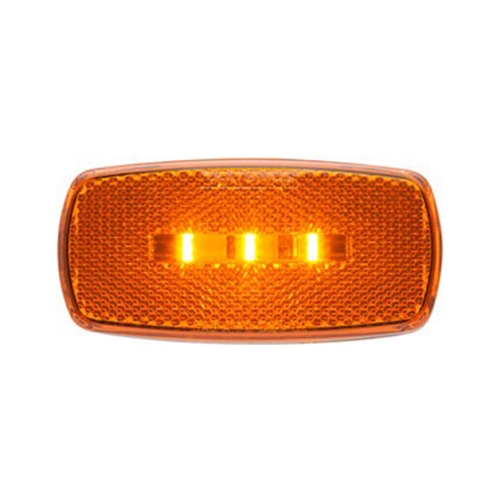 Optronics Amber Surface Mount LED Marker/Clearance Lights with Reflex w/White Base - MCL32AB