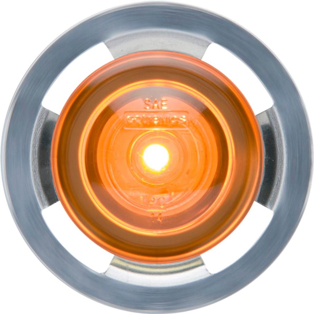 Optronics 3/4" Sealed Amber LED Marker/Clearance Light with Theft-Deterrent Design - MCL11SAK1BK