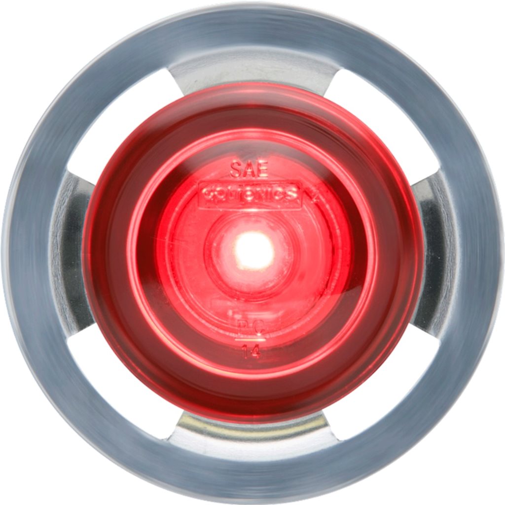 Optronics 3/4" Sealed Red LED Marker/Clearance Light with Theft-Deterrent Design - MCL11SRK1BK