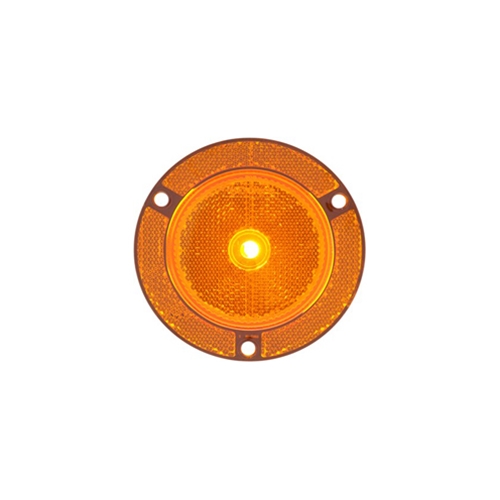 Optronics 2.5" Round Amber Marker/Clearance Light With Locking Clip - MCL002AXBK