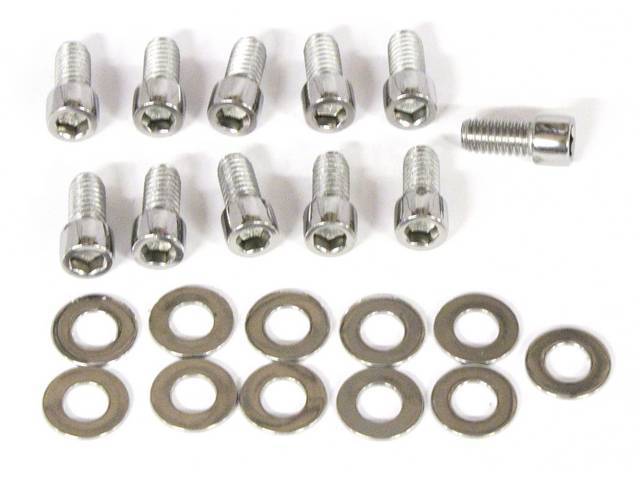 Transmission Oil Pan Mounting Kit, Chrome Allen Head Bolts