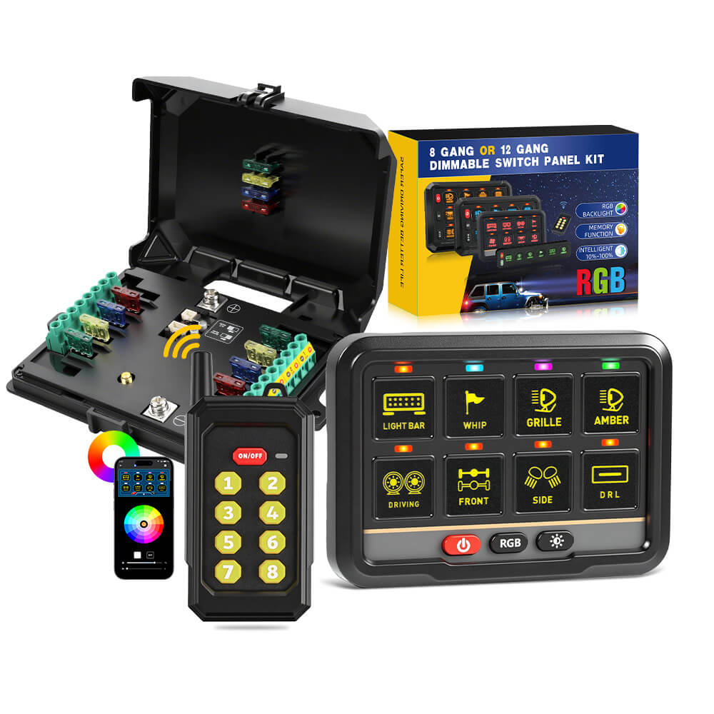 8-Gang RGB Smart Switch Panel With APP & Remote