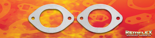 Remflex 8025 Exhaust Collector Gaskets - 2-Bolt Flange Mustang 2-3/4" Oval Pair