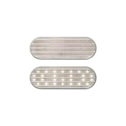 Optronics 6 Inch Oval 27-LED clear back-up light, recess mount, standard 2-pin connection, 12V - BUL22CBK