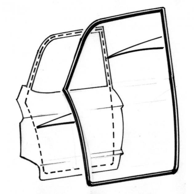 Dennis Carpenter Door Seal Kit - 4 Door Sedan - Rear Door - 1964 Ford Galaxie C4AZ-5425324-PR