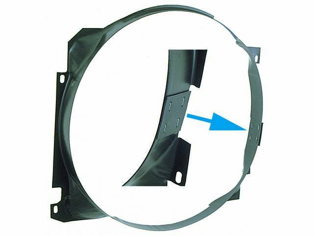 Radiator Fan Shroud, OE Style Steel Concours Repro