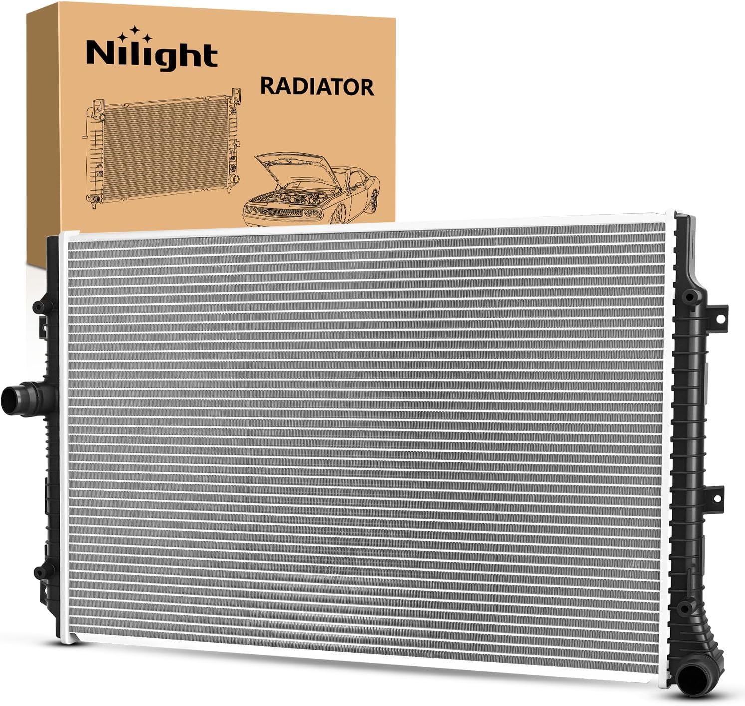Radiator for Volkswagen Jetta 2013 2014 2015 2016 2017 2018, Beetle 2014-2017, Passat 2018-2019 L4 1.8L 2.0L, Replace# 5C0121251H