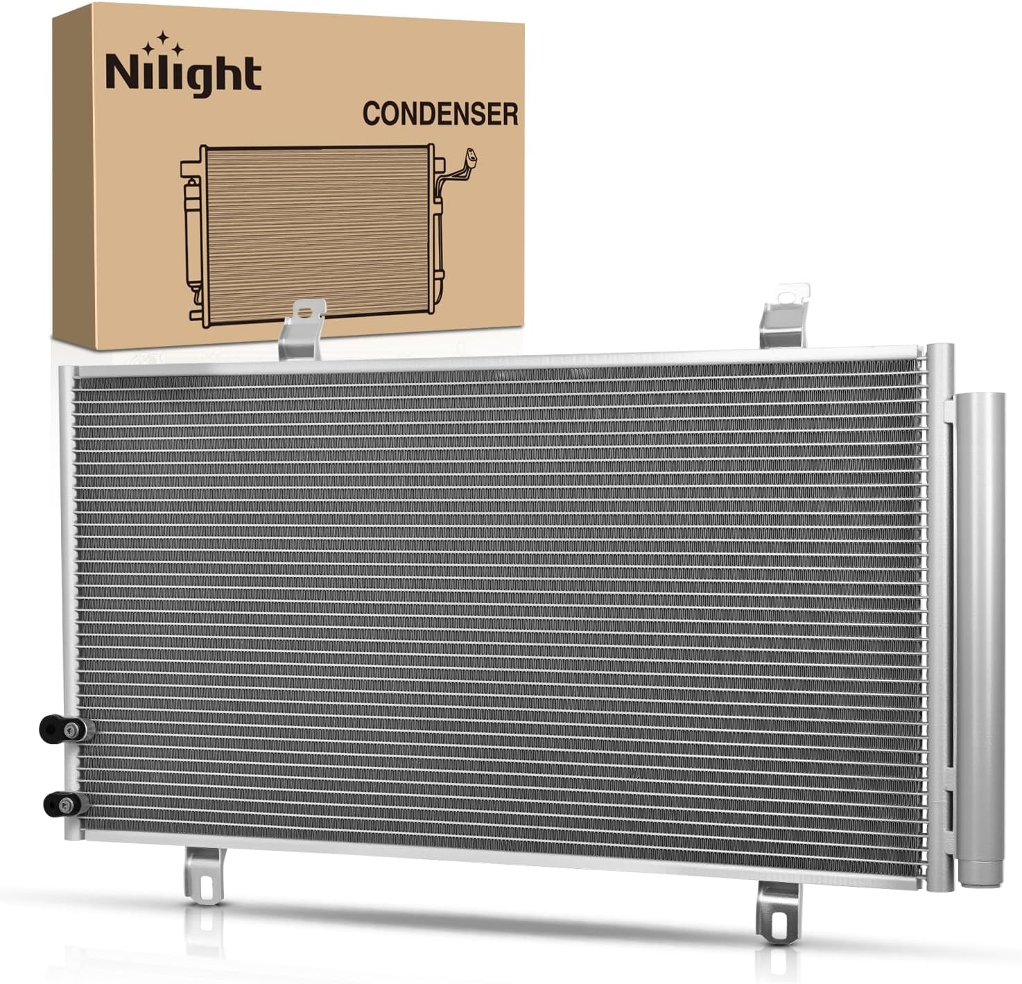 AC Condenser Compatible with Toyota Camry 2007-2011 Avalon 2005-2012 Venza 2009-2016, Lexus ES350 2007-2012 Air Conditioning A/C Condenser w Receiver Drier Replace#3396, 8846007060, 8846006210