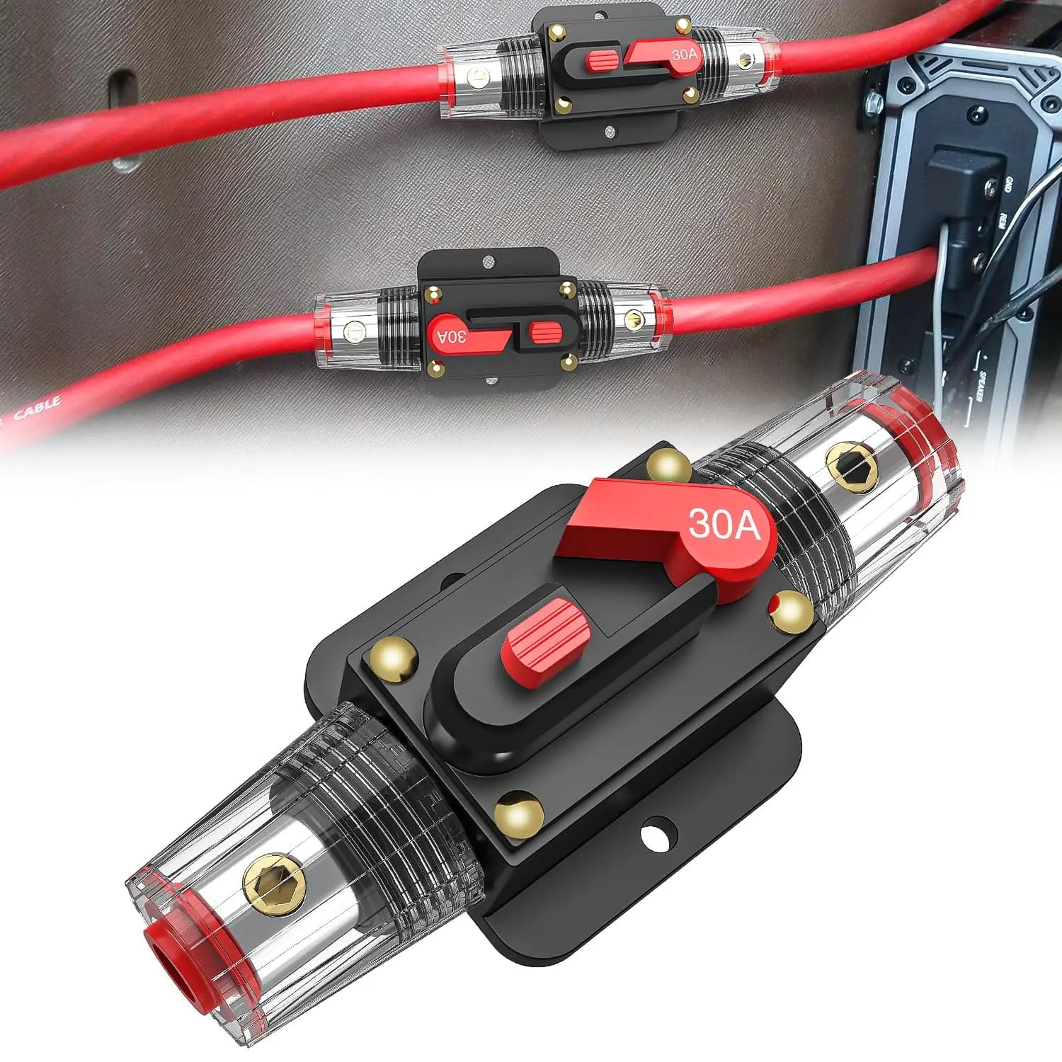 30A Circuit Breaker Reset Fuse Holder