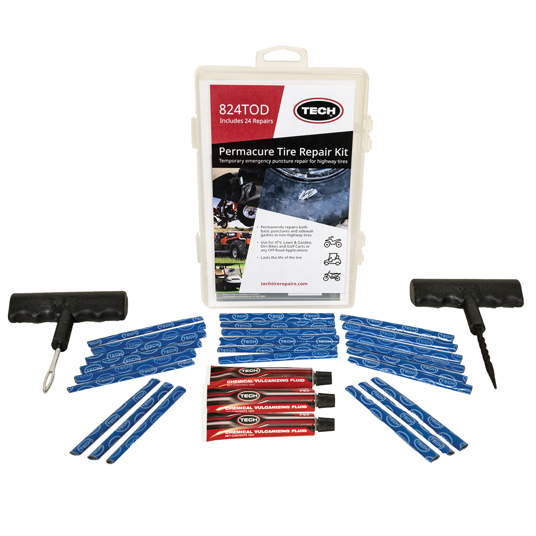 824TOD - Permacure Plus Tire Repair Kit (24 Repairs and Tools)