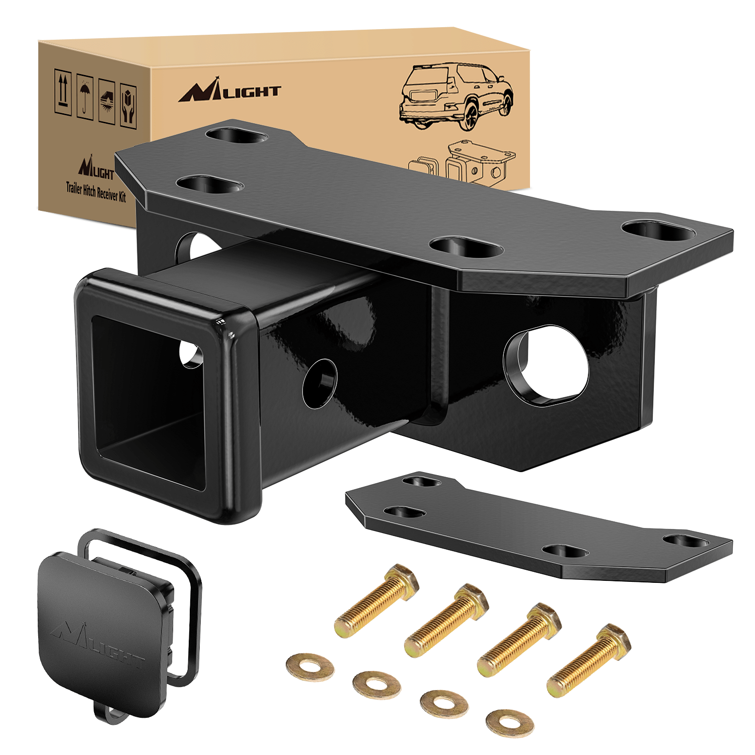 2010 2011 2012 2013 2014 2015 2016 2017 2018 2019 2020 2021 2022 2023 2024 Lexus GX460 2Inch Rear Bumper Tow Trailer Hitch Receiver Kit
