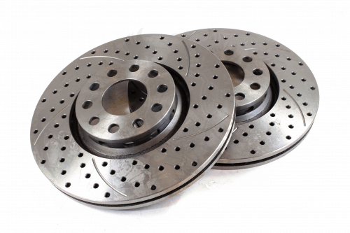 Brake Rotor Set, Audi 312mm Drilled & Slotted