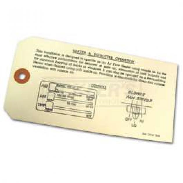 Heater Defroster Hang Tag, 1953-1954
