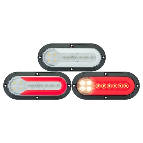 Optronics FUSION ™GloLight25-LED 6” Surface Mount Stop/Turn/Tail/Back-Up Light - STL1211RCFHPG