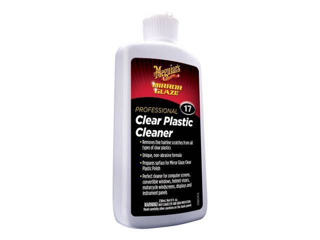 Meguirs Mirror Glaze Plastic Cleaner, 8 oz bottle