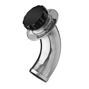 90° Degree - Aluminum Remote Mount Fuel Filler Neck And Cap - 2"