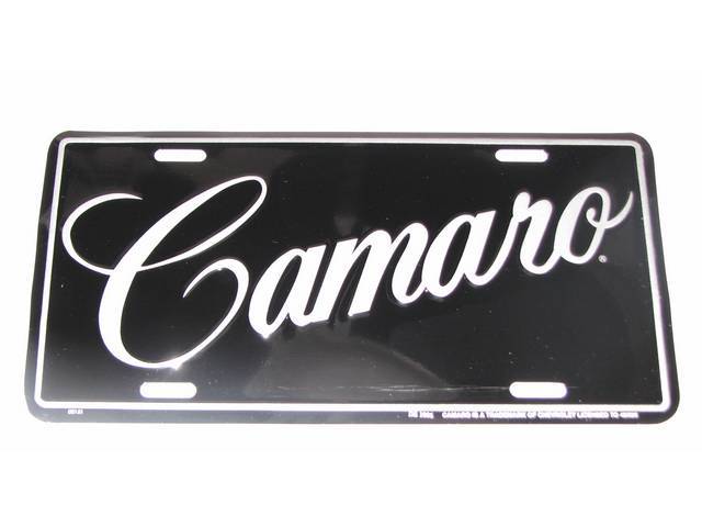 Camaro Script License Plate