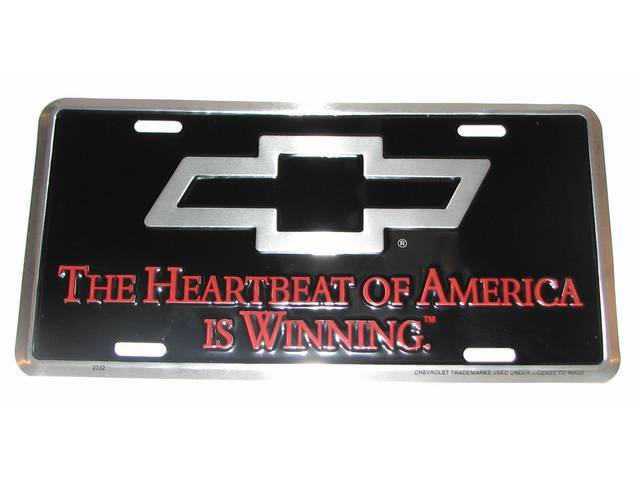 The Heartbeat of America is Winning License Plate