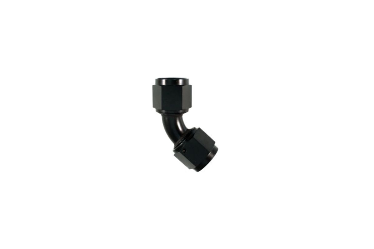 RaceFlux 45-Degree AN Double Swivel Seal Female Union Fitting