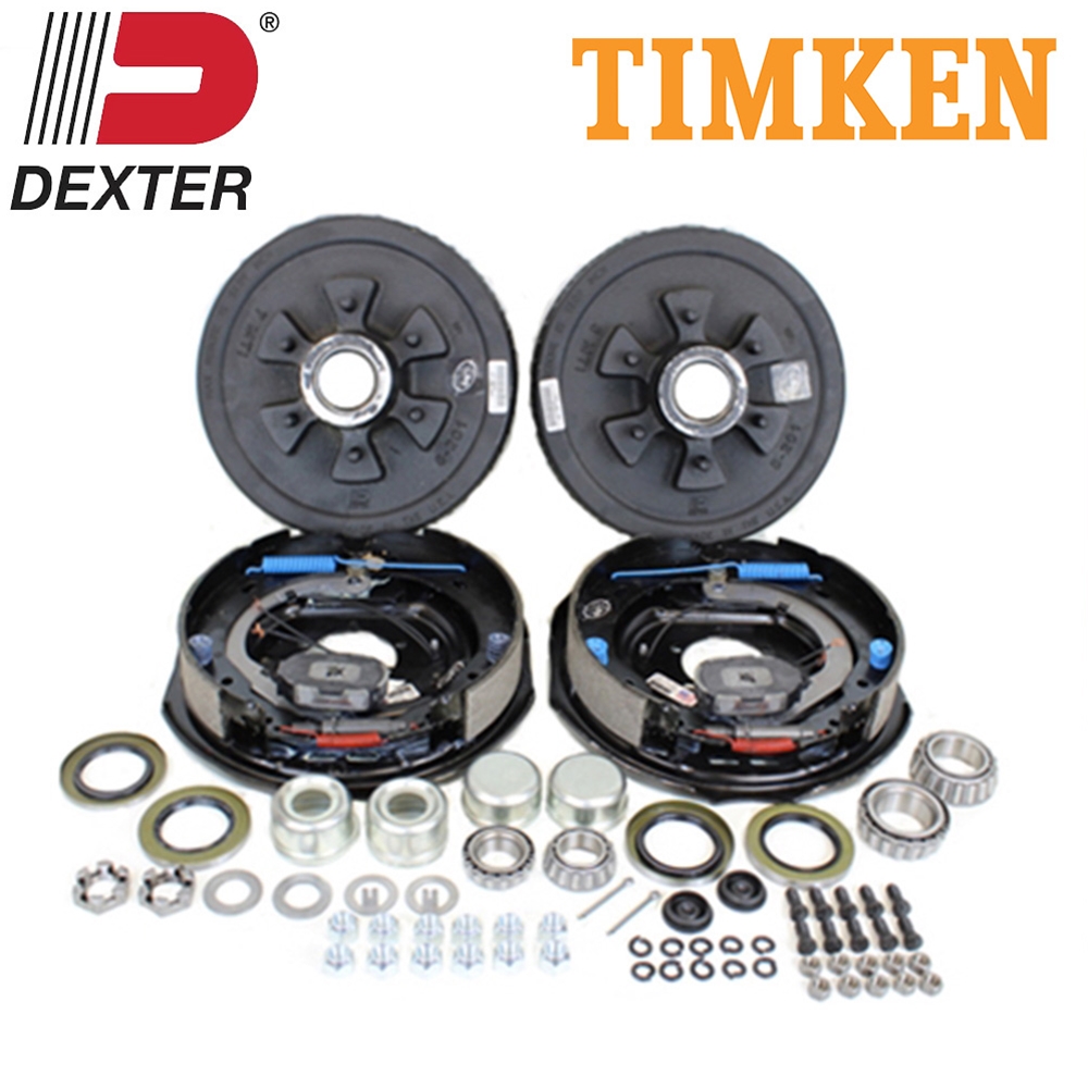 Dexter 6-5.5" Bolt Circle 5,200 lbs. Trailer Axle Electric Brake Kit with Timken Bearings - BK13ELE-DB-TK
