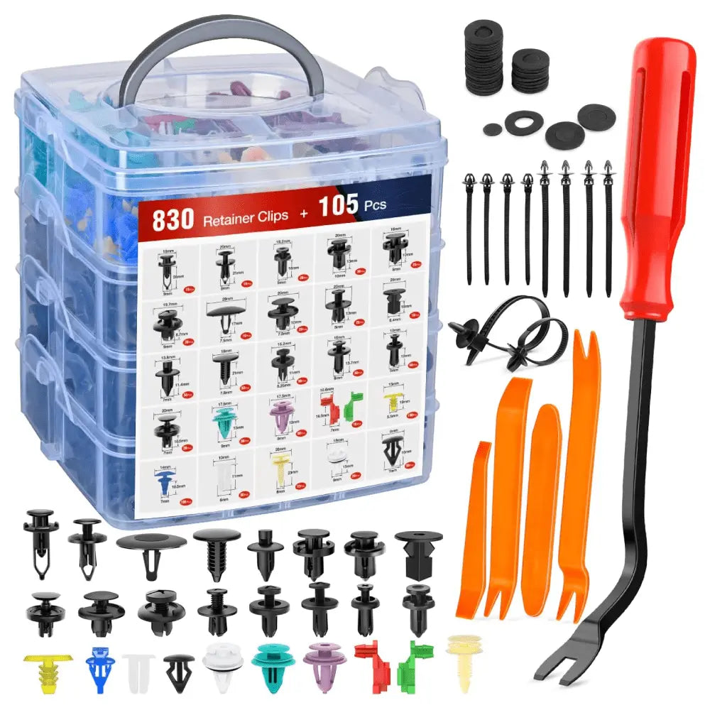 935 Pcs Car Push Retainer Clips & Auto Fasteners Assortment