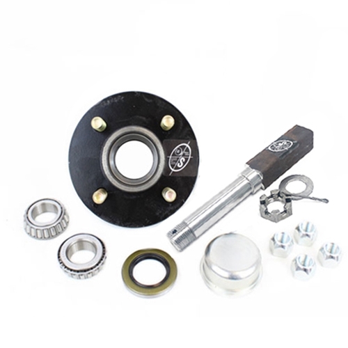 Square SP104BT8X BT8 Spindle & 4-4" Bolt Circle Trailer Hub - SP1BT8BT121E