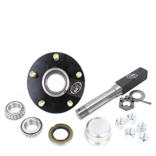 Square SP104BT8X BT8 Spindle & 5-4.5" Bolt Circle Trailer Hub - SP1BT8BT122E