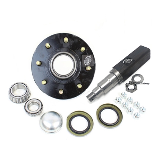 Square SP50642X 42 Spindle & 8-6.5" Bolt Circle Trailer Hub - SP54242865LB1E