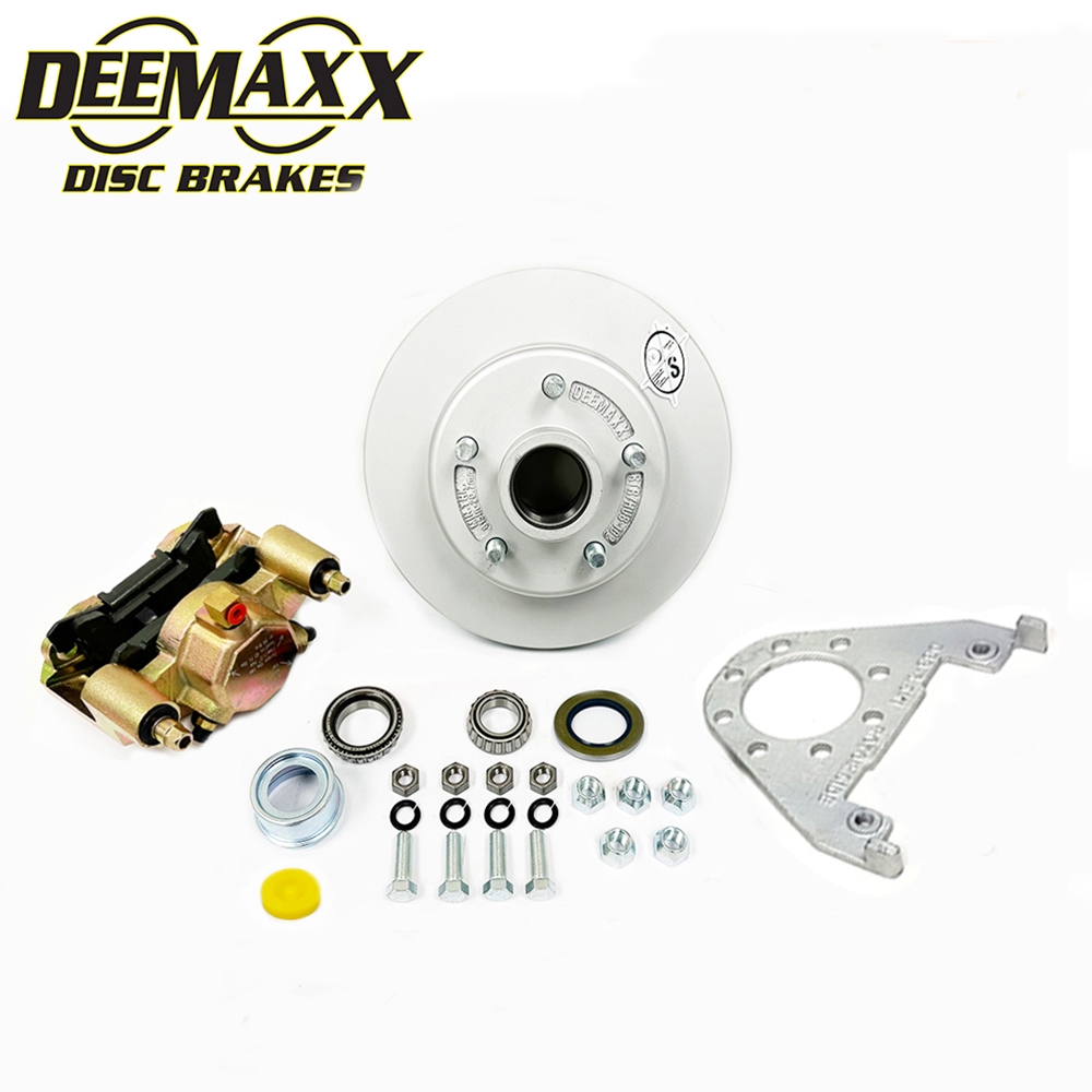 DeeMaxx 3,500 lbs. Disc Brake Kit for One Wheel with Gold Zinc Caliper - DM35KGOLD