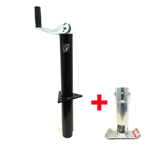 RAM 2,000 lbs. A-Frame Trailer Jack w/Round Tube Trailer Foot TJA-2000-B-JF-101-Z