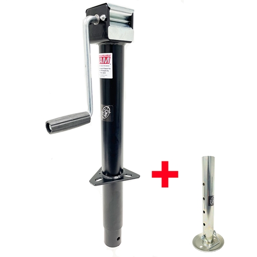 5,000 lbs. Sidewind RAM A-frame Jack w/ Zinc Adjustable Drop leg - TJA-5000S-B-JF-1005H-Z