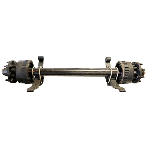 Dexter 15,000 lbs. Electric Drum Brake Trailer Axle with a 74" Track and 45" Spring Centers includes Fortress Aluminum Oil Caps - 7618780