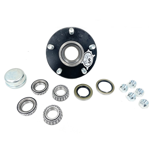 TruRyde BT8 or BT9 5-4.5" Trailer Hub with Parts for a 2,000 lbs. Trailer Axle - L0BT122EPRO