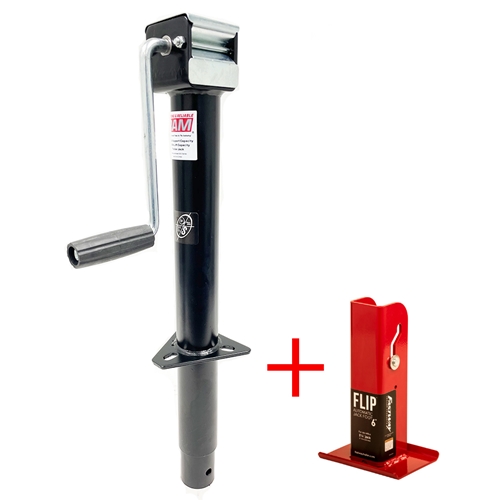 5,000 lbs. Side Wind RAM A-frame Jack with 6" Flip Foot - TJA-5000S-B-FLIP6