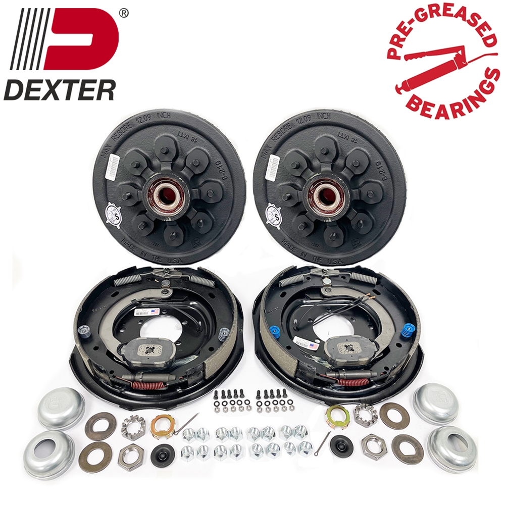 Dexter Pre-Greased Easy Assemble 8 on 6.5" Hub and Drum 1/2" Studs Electric Brake kit for 7,000 lbs. Trailer Axle - PGBK42865ELE
