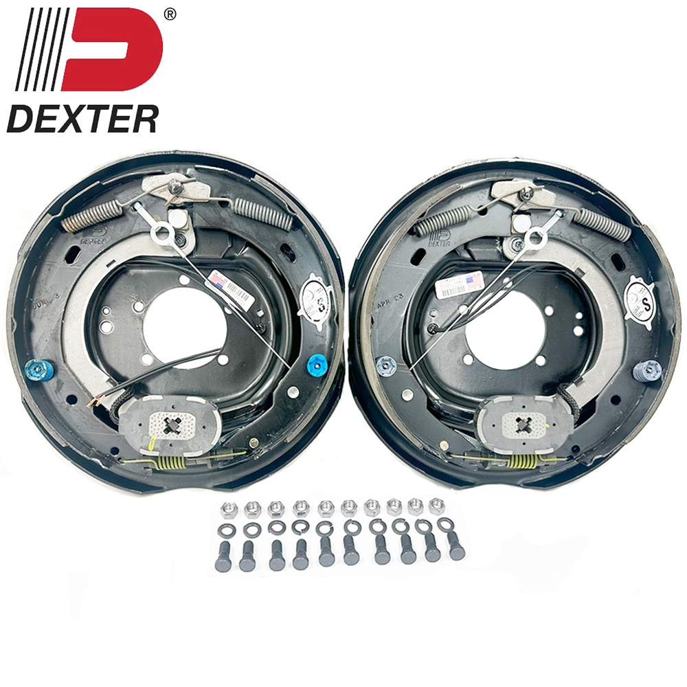 Dexter 12"x2" Nev-R-Adjust Electric Brake Assemblies for 5,200 lbs. to 7,000 lbs. Trailer Axles - 23134AUTO-DB