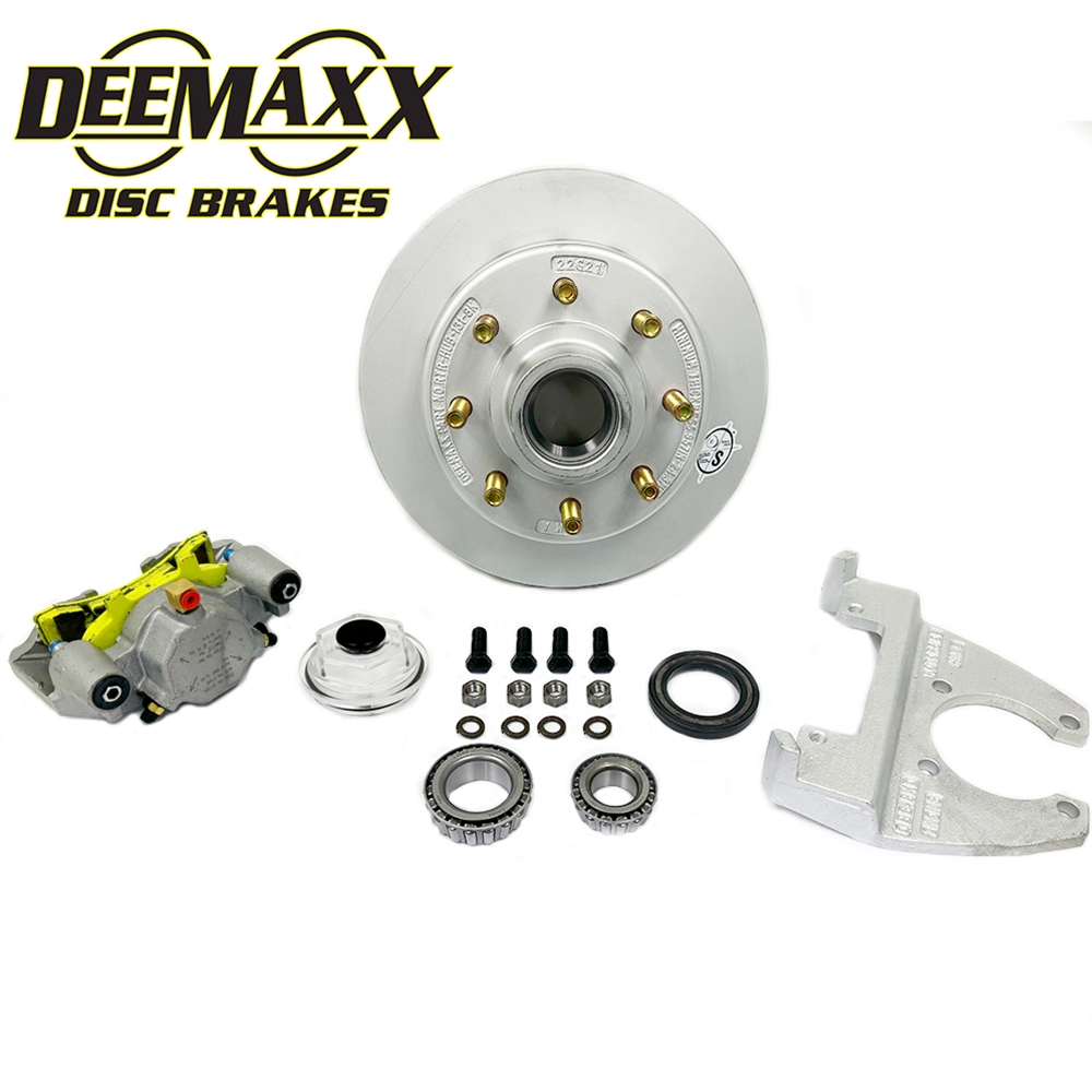 DeeMaxx 8,000 lbs. Disc Brake Kit with 5/8" Studs for One Wheel with Maxx Coating Caliper - DM8KMAXX580