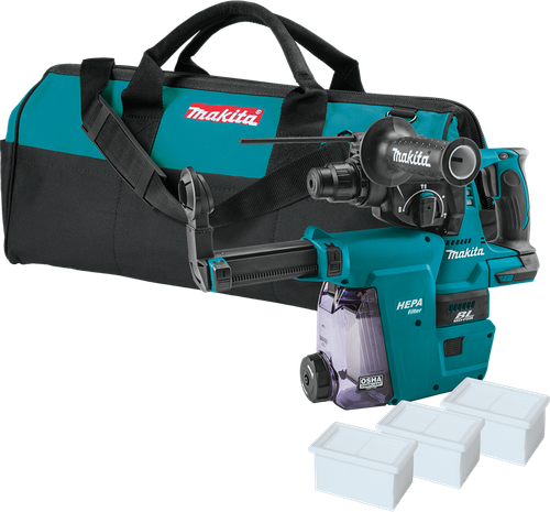 18V LXT™ Lithium-Ion Brushless Cordless 1" Rotary Hammer, accepts SDS-PLUS bits, w/ HEPA Dust Extractor Attachment, Tool Only, XRH01ZWX