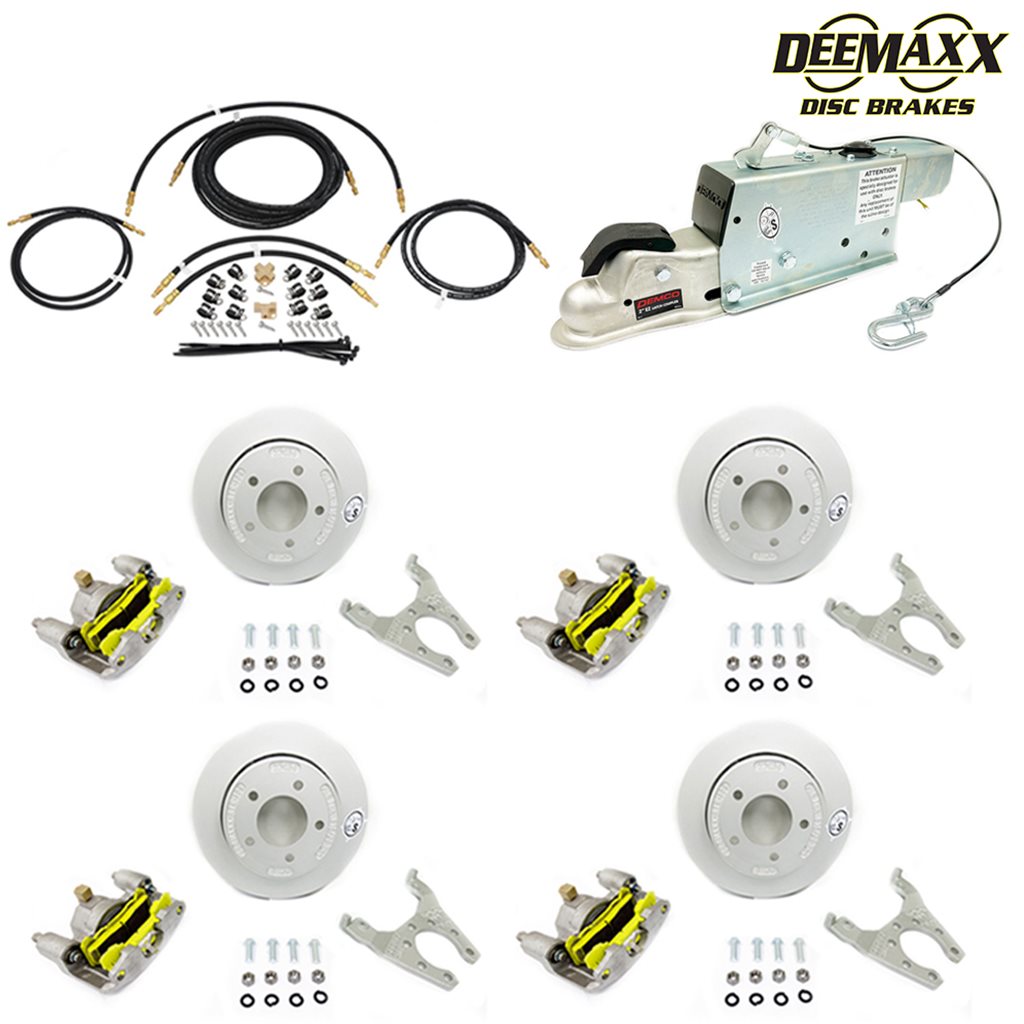 MAXX KIT Hydraulic Actuator 3,500 lbs. Slip Over Disc Brake Kit for a Tandem Axle with MAXX Calipers - DMK35RM2ACT