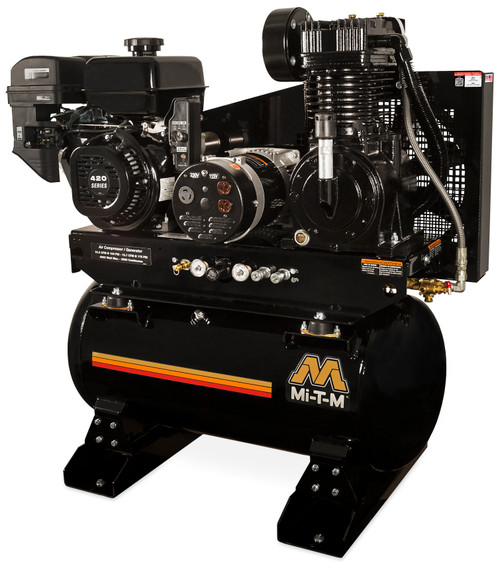 Mi-T-M AG2-SM14-30M Gasoline Air Compressor/Generator Combinations ,30-Gallon Tw