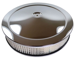 1967 - 1981 Camaro CHROME Air Cleaner Assembly, Open Element with Base, Chrome Lid and Filter
