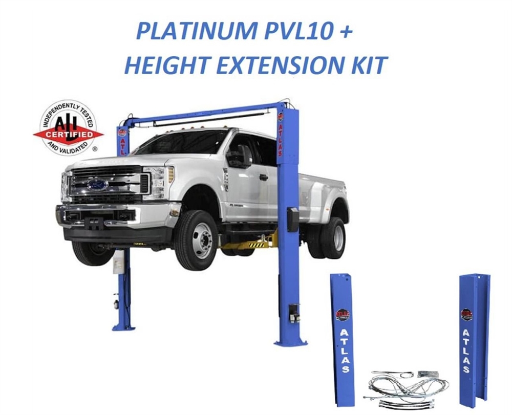 Atlas Automotive Equipment Platinum PVL10 Lift w/ Extension Kit (WILL CALL)
