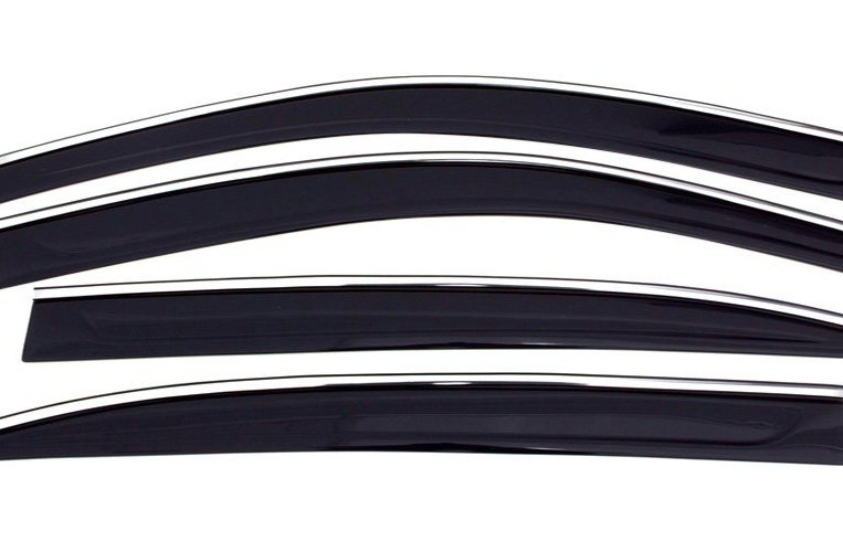 AVS 794065 Window Deflector Ventvisor Low-Profile 4PC. Set in Smoke with Chrome Trim for 14-21 Jeep Cherokee KL