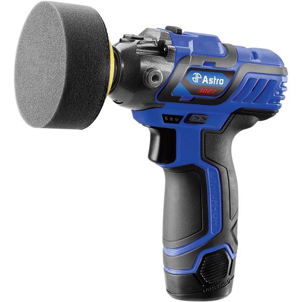 Astro Pneumatic 12V 3" Mini Cordless Pistol Polisher w/2 Batteries