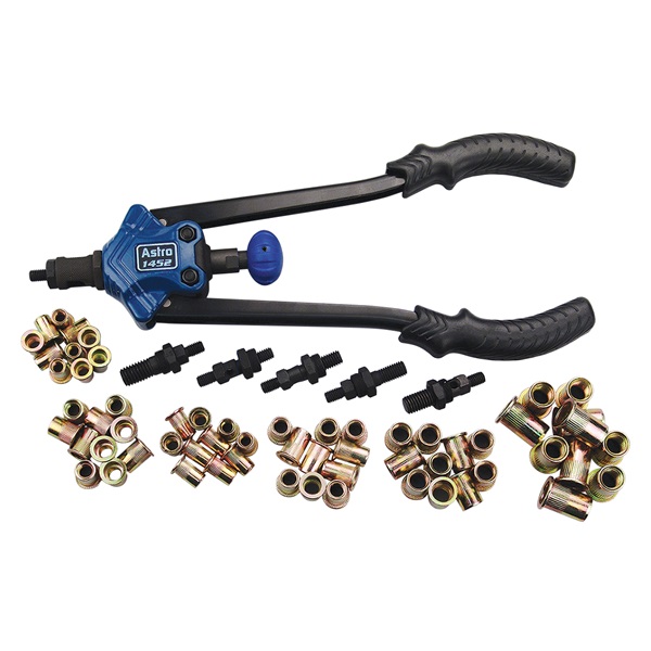 Astro Pneumatic 67-Pc XL SAE & Metric Hand Rivet Nut/Thread Set Kit