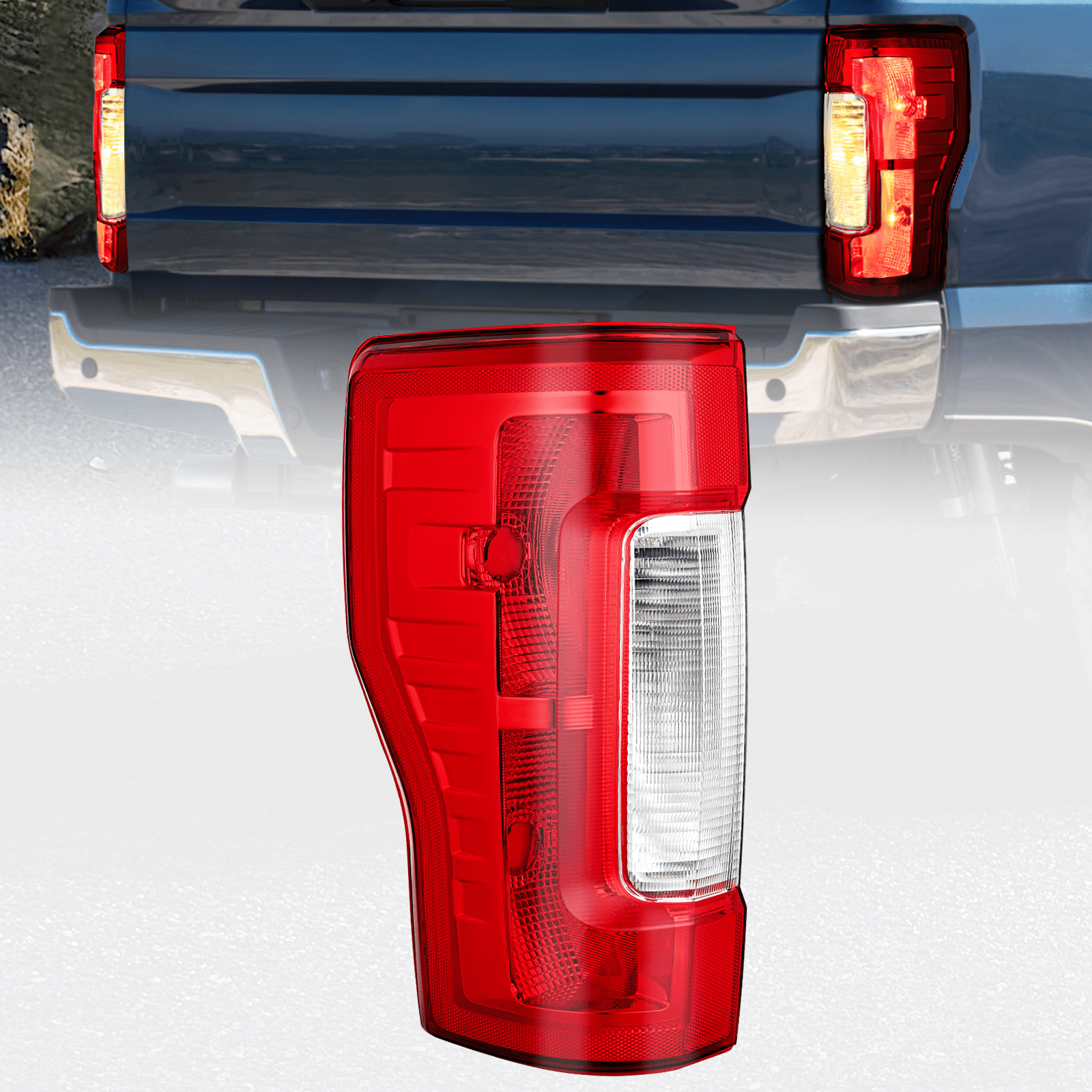 2017 2018 2019 Ford F250 F350 Super Duty Rear Lamp Replacement Taillight Assembly OE Style Driver Side Red Lens