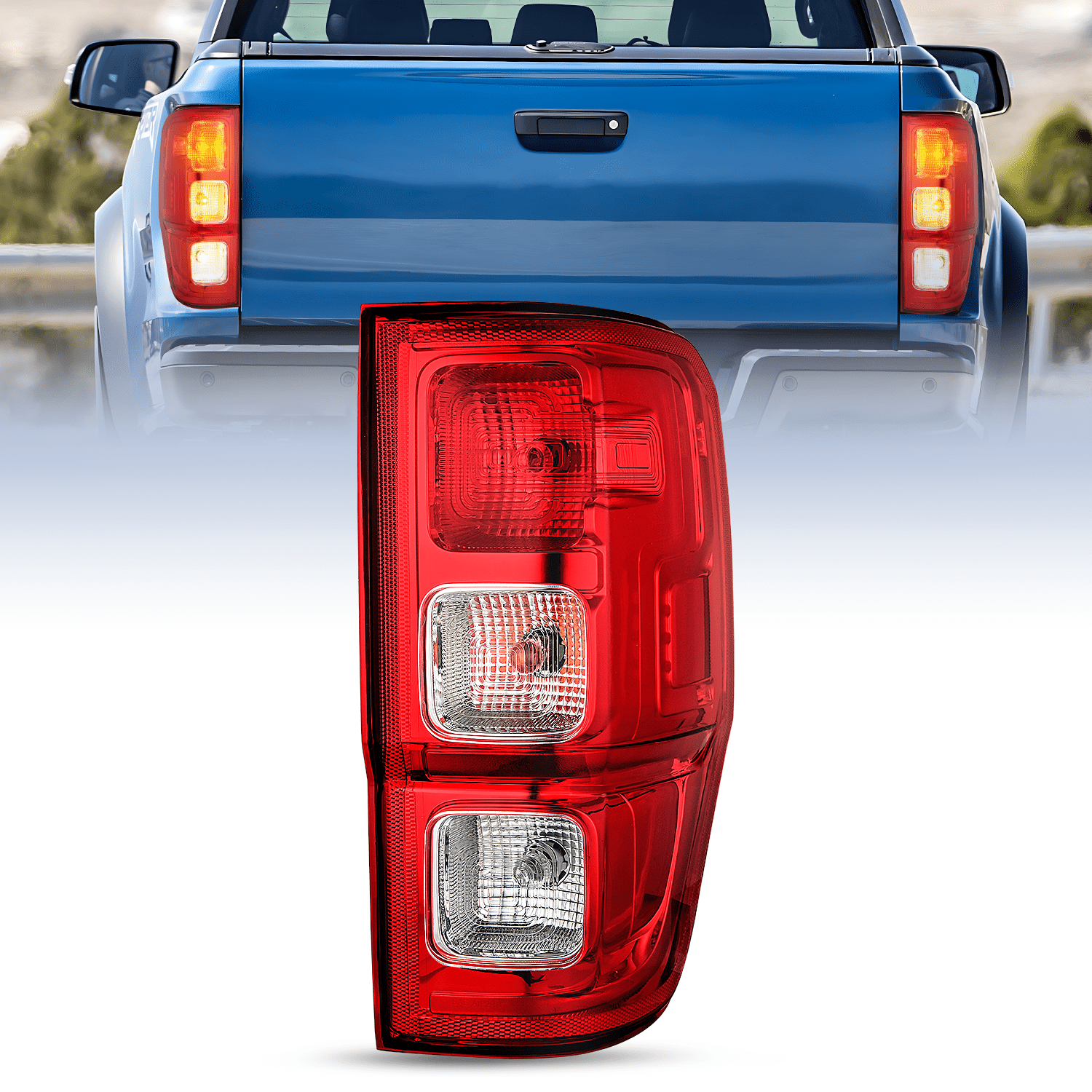 2019 2020 2021 2022 2023 Ford Ranger XL Rear Lamp Replacement Taillight Assembly OE Style with LED and halogen bulbs Passenger Side