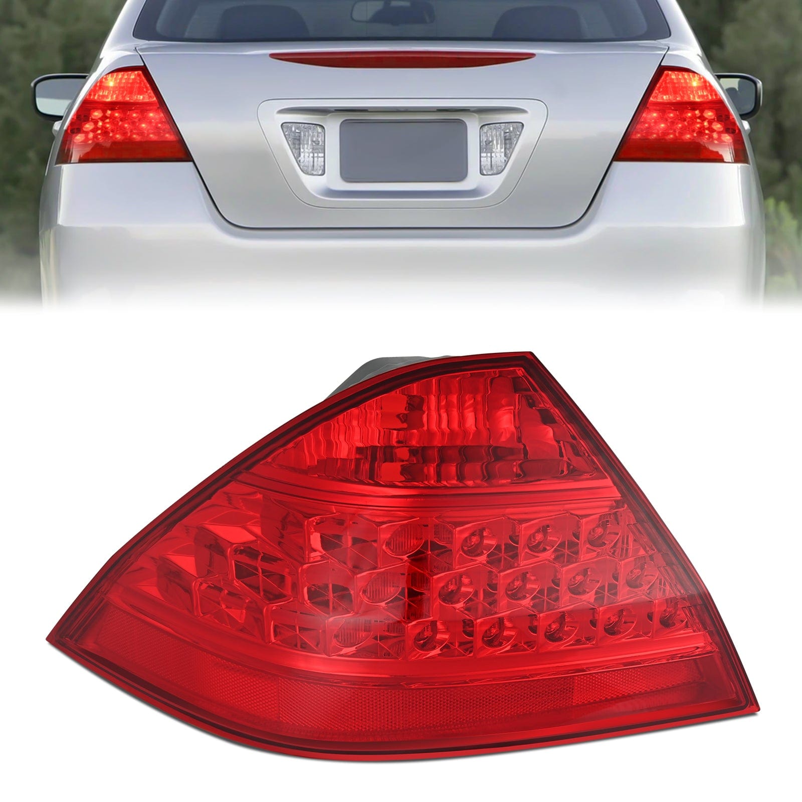 Taillight Assembly Compatible with 2006 2007 Honda Accord 4 Door Sedan Excluding Hybrid Rear Lamp Replacement OE Style Driver Side