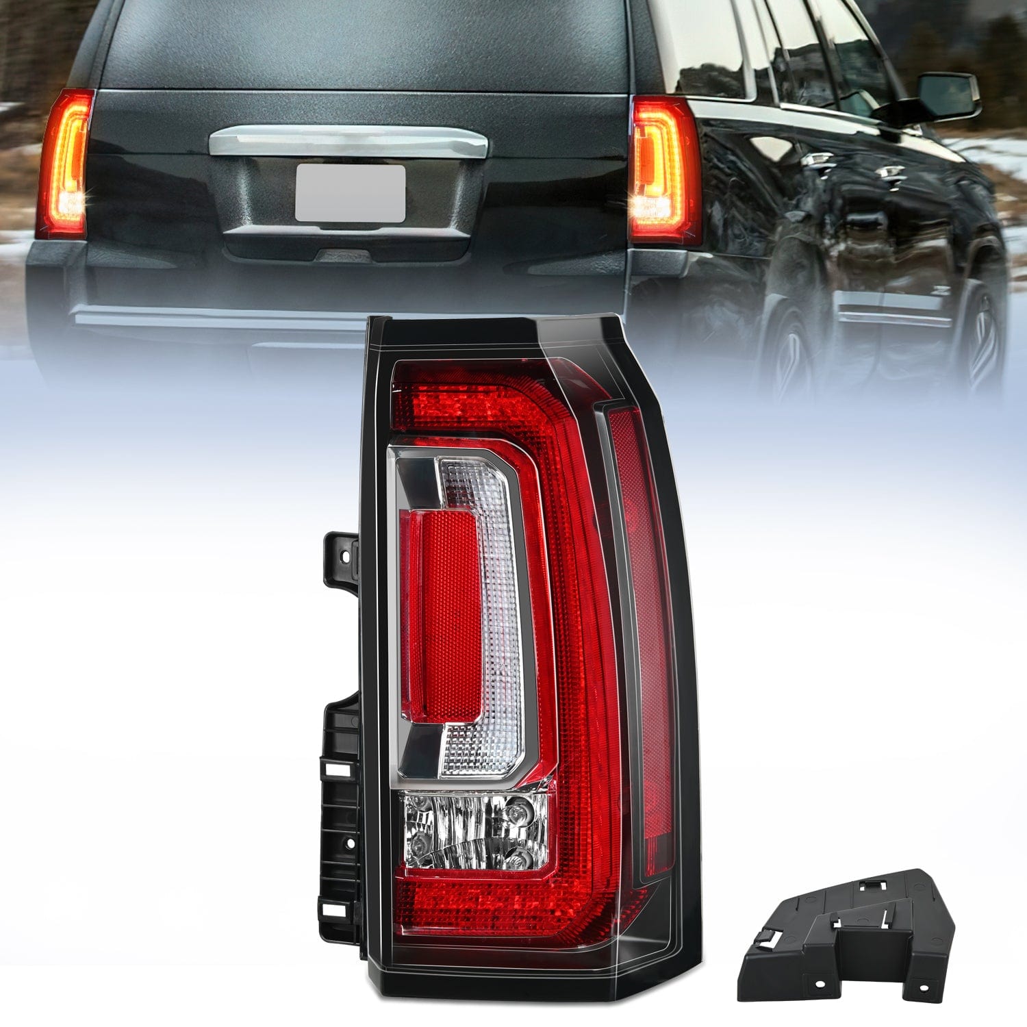 Taillight Assembly Compatible with 2015 2016 2017 2018 2019 2020 GMC Yukon and Yukon XL 2015-2018 submodel Denali SLE SLT LED Type Tail Lights Rear Lamp Replacement Passenger Side