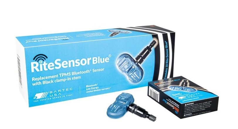 TPMS Sensor for Bluetooth TPMS w/Black Aluminum clamp-in valve stem, box of 10